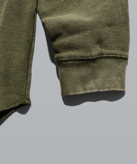 Pigment Henley Neck Thermal Long Sleeve Tee