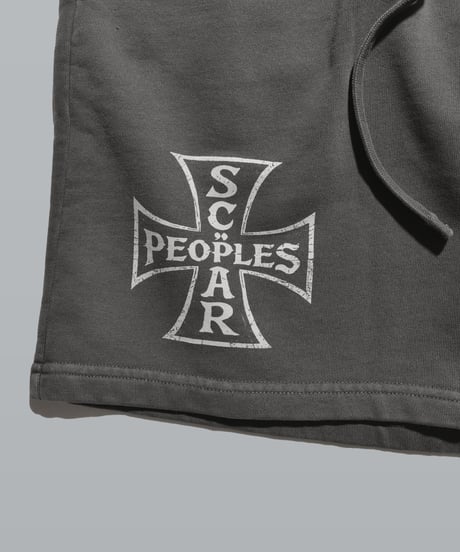Vintage Cross Fade Sweat Shorts / Fade Black
