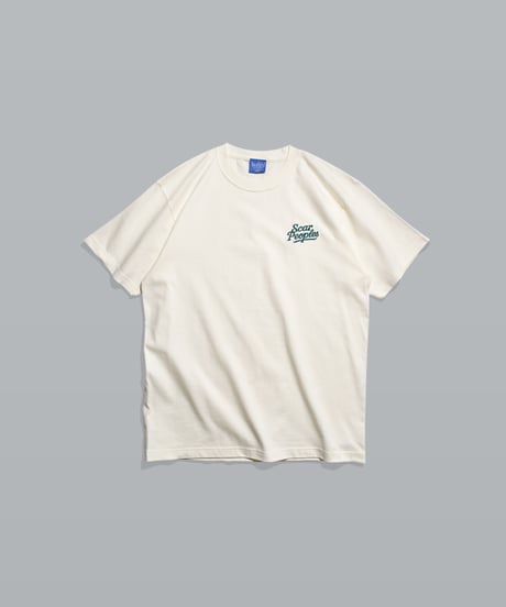 Heritage Logo Embroidery Tee / Ivory × Green