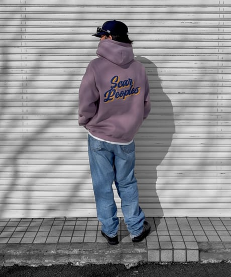 Shadow Logo Hoodie / Dark Purple