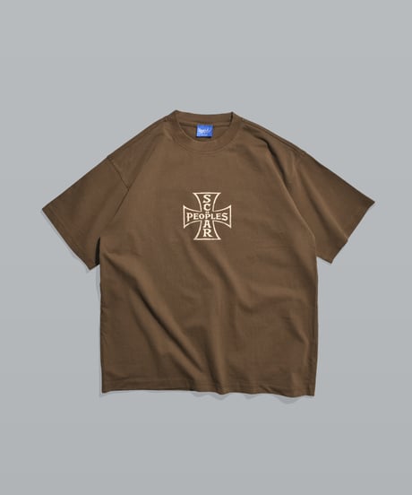 Vintage Cross Fade Tee / Fade Brown