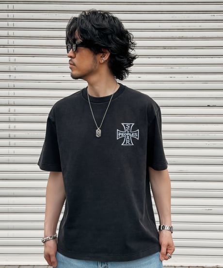 Vintage Cross Fade Tee / Fade Black