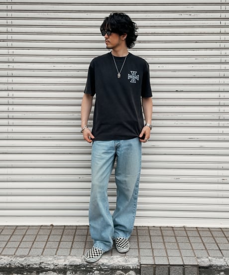 Vintage Cross Fade Tee / Fade Black