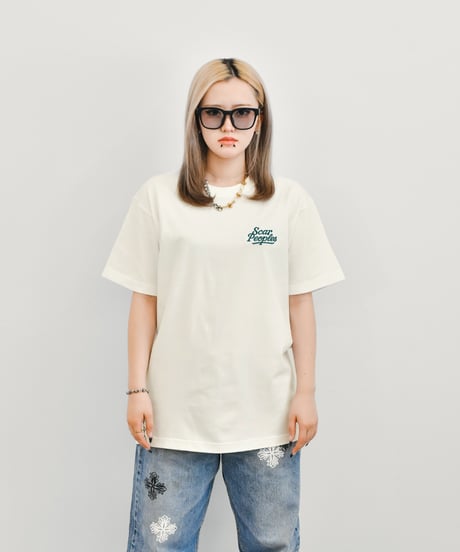 Heritage Logo Embroidery Tee / Ivory × Green