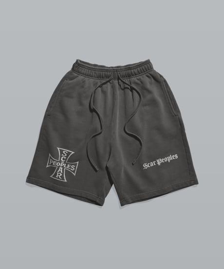 Vintage Cross Fade Sweat Shorts / Fade Black