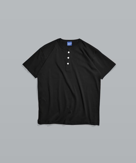 Henley neck Tee / Vintage Black