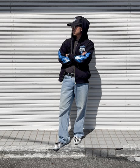 Skull Flame Zip Hoodie