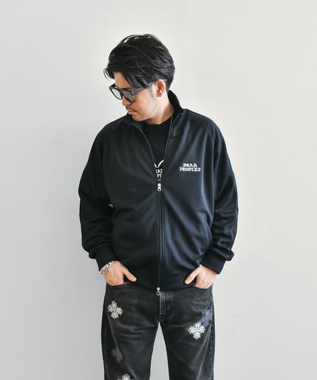 Hype Logo Track Jacket / Black × Black