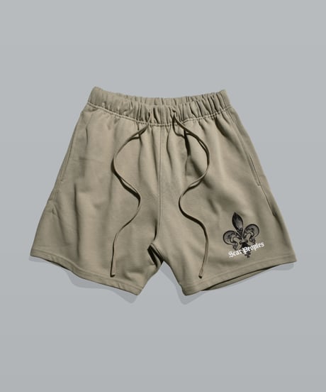 Fleur de lys Premium Sweat Shorts /  Camel