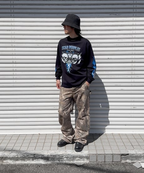 Skull Flame Long Sleeve Tee