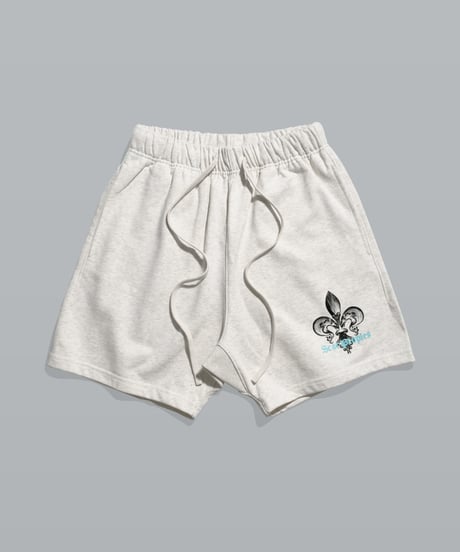 Fleur de lys Premium Sweat Shorts /  Oatmeal