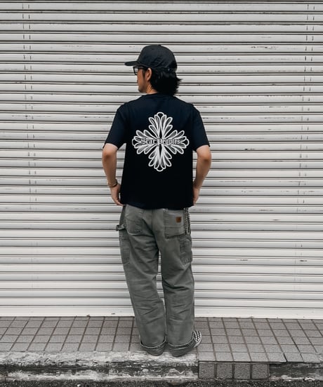 Blossom Cross Box Tee / Black