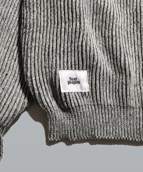 Basic Label Crew Neck Knit / Light Grey