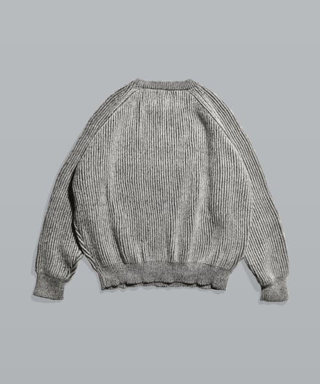 Basic Label Crew Neck Knit / Light Grey