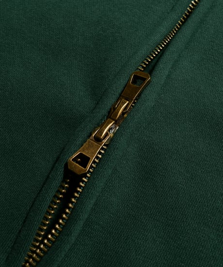 Alpha Logo Box Zip Hoodie / Green