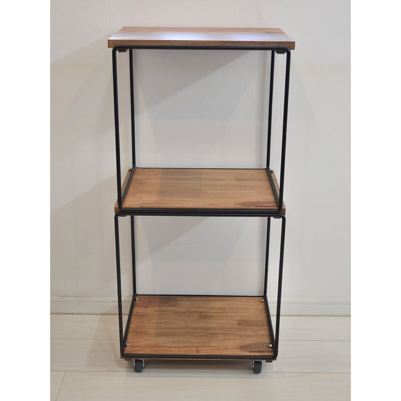 受注生産品】キャスター付きボックス型シェフル棚板塗装タイプ