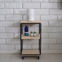 【受注生産品】ボックス型ミニシェルフキャスター付：GIARDINO Scaffale with caster：GIA-001C-NA