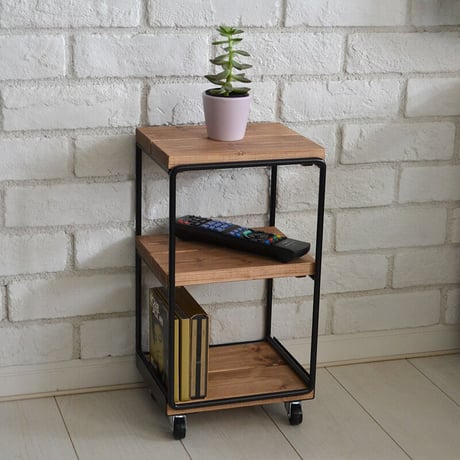 【受注生産品】ボックス型ミニシェルフキャスター付：GIARDINO Scaffale with caster：GIA-001C-WN