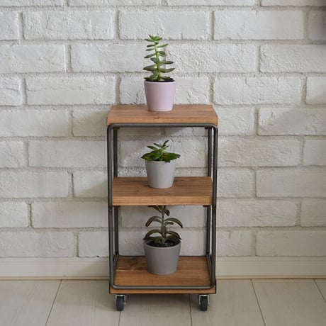 【受注生産品】ボックス型ミニシェルフキャスター付：GIARDINO Scaffale with caster：GIA-001C-WN