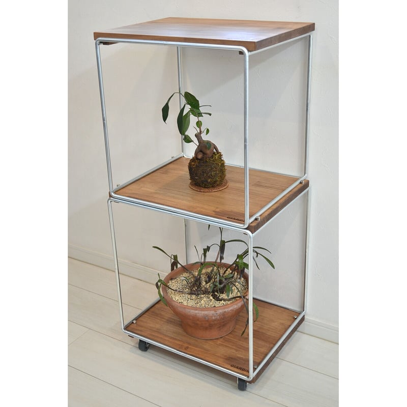 受注生産品】キャスター付きボックス型シェフル棚板塗装タイプ