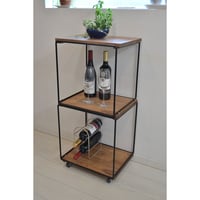 【受注生産品】キャスター付きボックス型シェフル棚板塗装タイプ：GIARDINO Scatora02：GIA-Sca02