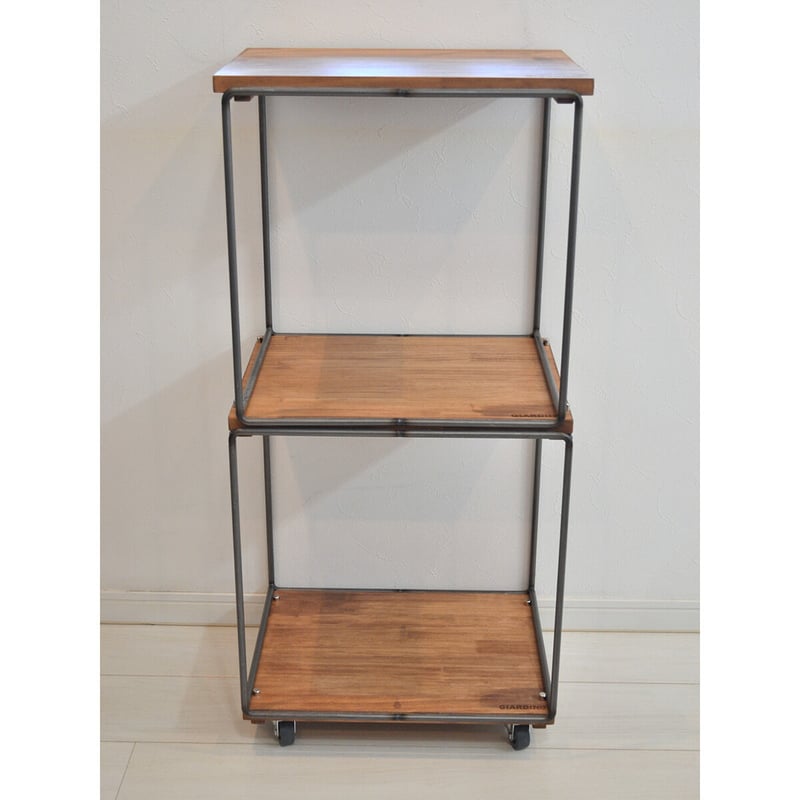 受注生産品】キャスター付きボックス型シェフル棚板塗装タイプ