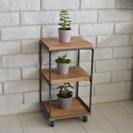 【受注生産品】ボックス型ミニシェルフキャスター付：GIARDINO Scaffale with caster：GIA-001C-WN