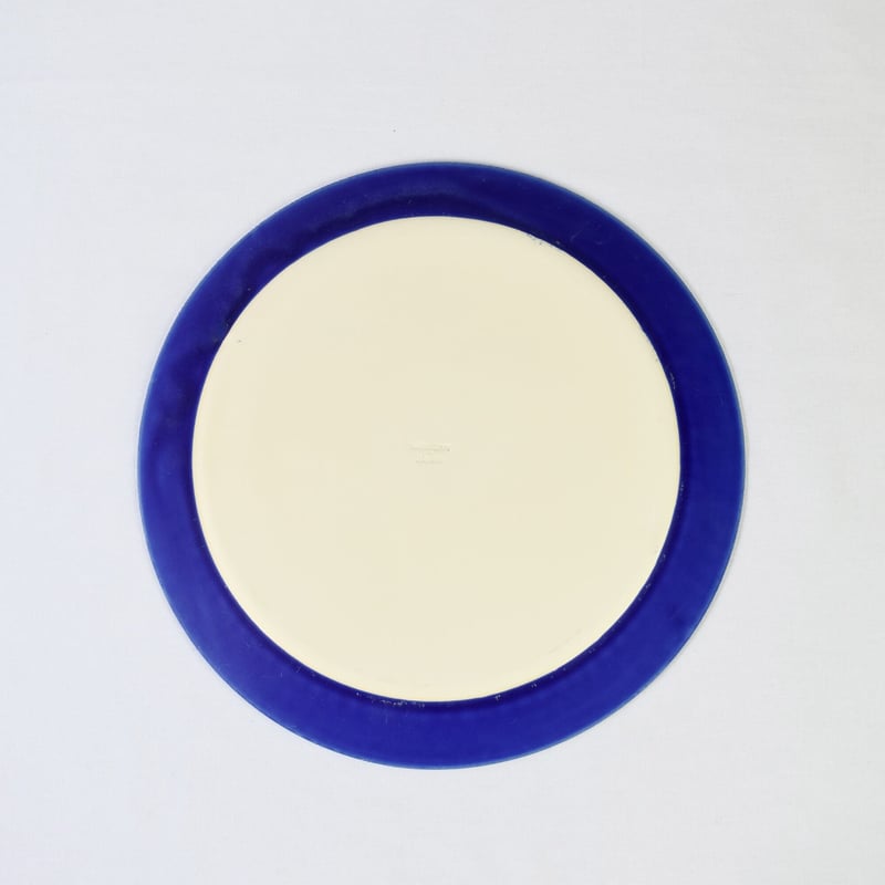 E. Couzon 白と金のストライプ皿 約30cm E. Couzon 白と金のストライプ皿 約30cm