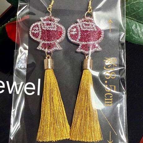イヤリング  ハンドメイド  お祭り用 ハンドメイドshop jewel