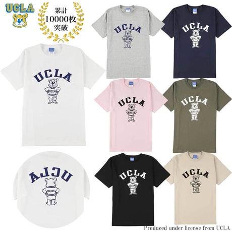 送料無料　UCLA （ユーシーエルエー）　Tシャツ メンズ レディース UCLA-0436 6.2oz ヘビーウエイト カレッジ ロゴ オープンエンドTシャツ アメカジ