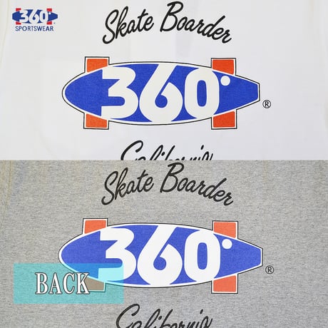 送料無料　 360° SPORTSWEAR （スリーシックスティ） Tシャツ メンズ レディース THSX-518 6.2oz ヘビーウエイト サーフ スケーター アメカジ