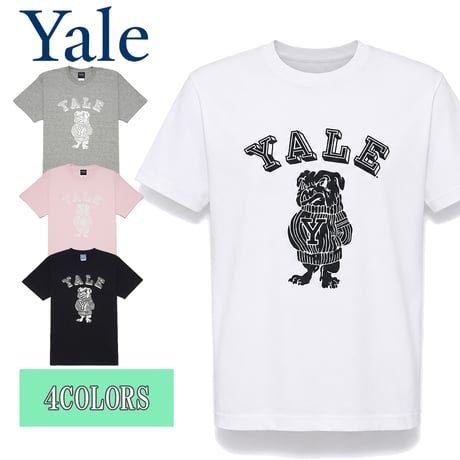 送料無料　YALE（イェール）　Tシャツ メンズ レディース YALE-129 6.2oz ヘビーウエイト カレッジ ロゴ オープンエンドTシャツ アメカジ