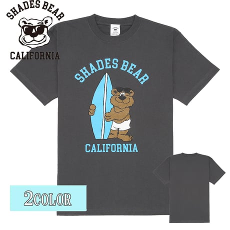 送料無料　SHADES BEAR(シェーズベア）　Tシャツ メンズ レディース SDBR-004 6.2oz ヘビーウエイト サーフボードベアー オープンエンドTシャツ アメカジ