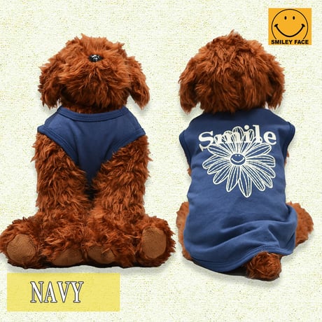 SMILEY FACE (スマイリーフェイス） 犬服 Tシャツ ドッグウエア 高齢の愛犬のために SMFC-079 アメカジ かわいい かっこいい
