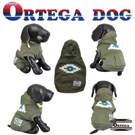 送料無料 ORTEGA (オルテガ） 犬服 パーカー ドッグウエア ORTG-002B アメカジ ネイティブ