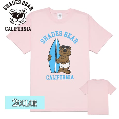 送料無料　SHADES BEAR(シェーズベア）　Tシャツ メンズ レディース SDBR-004 6.2oz ヘビーウエイト サーフボードベアー オープンエンドTシャツ アメカジ