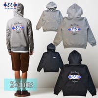 送料無料　 360° SPORTSWEAR （スリーシックスティ） パーカー メンズ レディース フード プル スウェット THSX-075 10.0oz ヘビーウエイト サーフ スケーター アメカジ