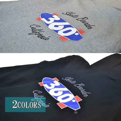 送料無料　 360° SPORTSWEAR （スリーシックスティ） パーカー メンズ レディース フード プル スウェット THSX-075 10.0oz ヘビーウエイト サーフ スケーター アメカジ