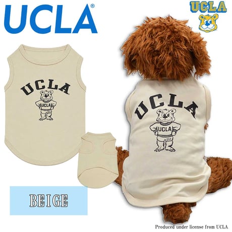 送料無料 UCLA(ユーシーエルエー） 犬服 Tシャツ ドッグウエア UCLA-0433 STANDBEAR クマ カレッジ アメカジ