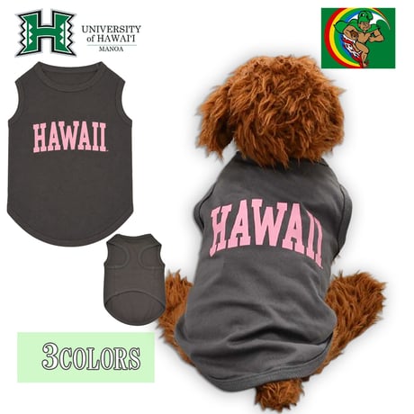 送料無料 HAWAI'I (ハワイ） 犬服 Tシャツ ドッグウエア HWUS-063 カレッジ ロゴ キャラクター アメカジ