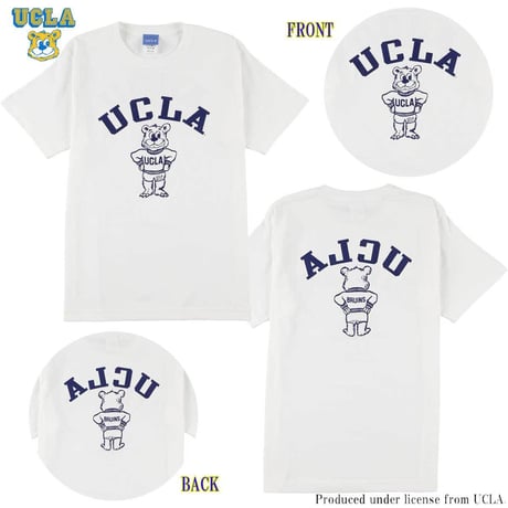 送料無料　UCLA （ユーシーエルエー）　Tシャツ メンズ レディース UCLA-0436 6.2oz ヘビーウエイト カレッジ ロゴ オープンエンドTシャツ アメカジ