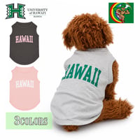 送料無料 HAWAI'I (ハワイ） 犬服 Tシャツ ドッグウエア HWUS-063 カレッジ ロゴ キャラクター アメカジ