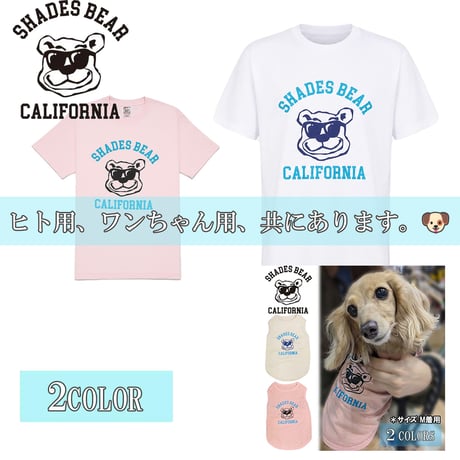 送料無料  SHADES BEAR(シェーズベア） 犬服 Tシャツ ドッグウエア SDBR-001 アメカジ