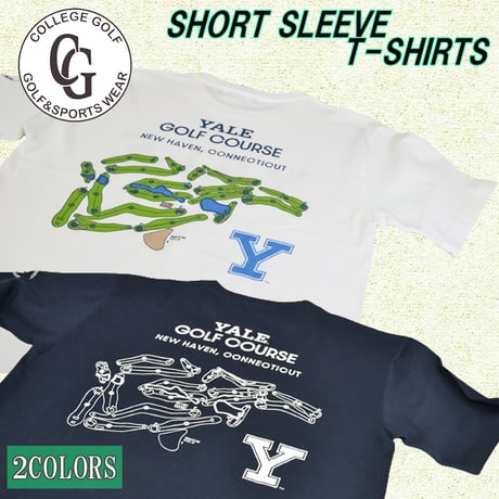 COLLEGE GOLF（カレッジゴルフ）YALE（イェール）Tシャツ 半袖 メンズ レディース ゴルフ ウェア CLGF-007