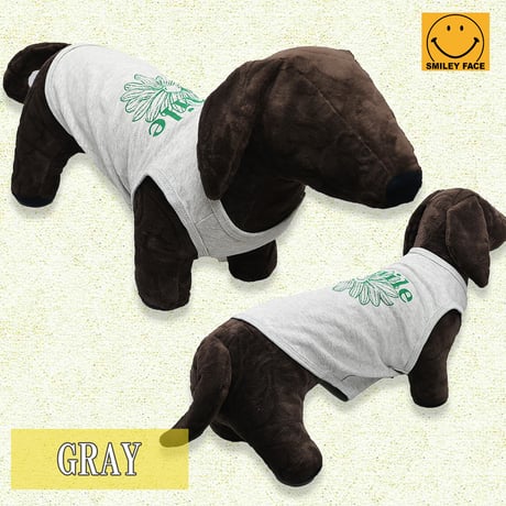SMILEY FACE (スマイリーフェイス） 犬服 Tシャツ ドッグウエア 高齢の愛犬のために SMFC-079 アメカジ かわいい かっこいい