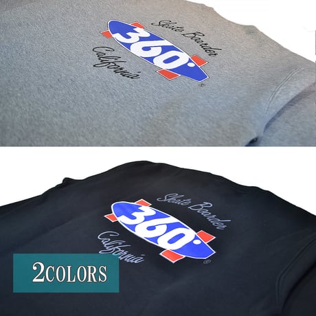 送料無料　 360° SPORTSWEAR （スリーシックスティ） トレーナー メンズ レディース スウェット シャツ THSX-074 10.0oz ヘビーウエイト サーフ スケーター アメカジ