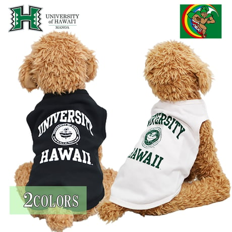 送料無料 HAWAI'I (ハワイ） 犬服 Tシャツ ドッグウエア HWUS-040 カレッジ ロゴ キャラクター アメカジ