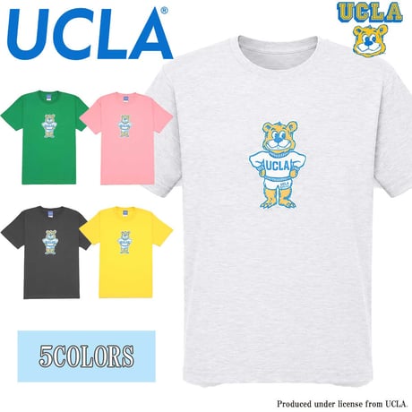 送料無料　UCLA （ユーシーエルエー）　Tシャツ メンズ レディース UCLA-0567 6.2oz ヘビーウエイト カレッジ ロゴ オープンエンドTシャツ アメカジ