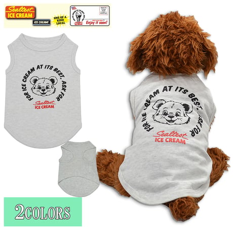 送料無料 Sealtest Ice Cream（シールテスト・アイスクリーム） 犬服 Tシャツ ドッグウエア SLTT-003 クマ 熊 ベアー カレッジ ロゴ キャラクター アメカジ