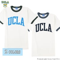 送料無料　UCLA （ユーシーエルエー）　Tシャツ メンズ レディース リンガー T UCLA-0529 6.2oz ヘビーウエイト カレッジ ロゴ オープンエンド アメカジ